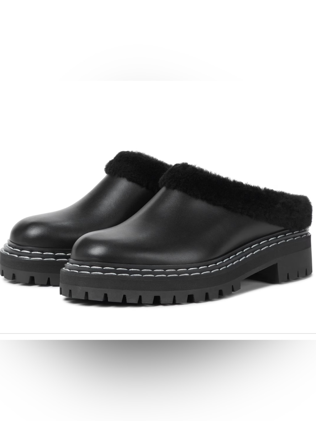 Proenza Schouler Shearling - Lined Leather Slipper/Slide